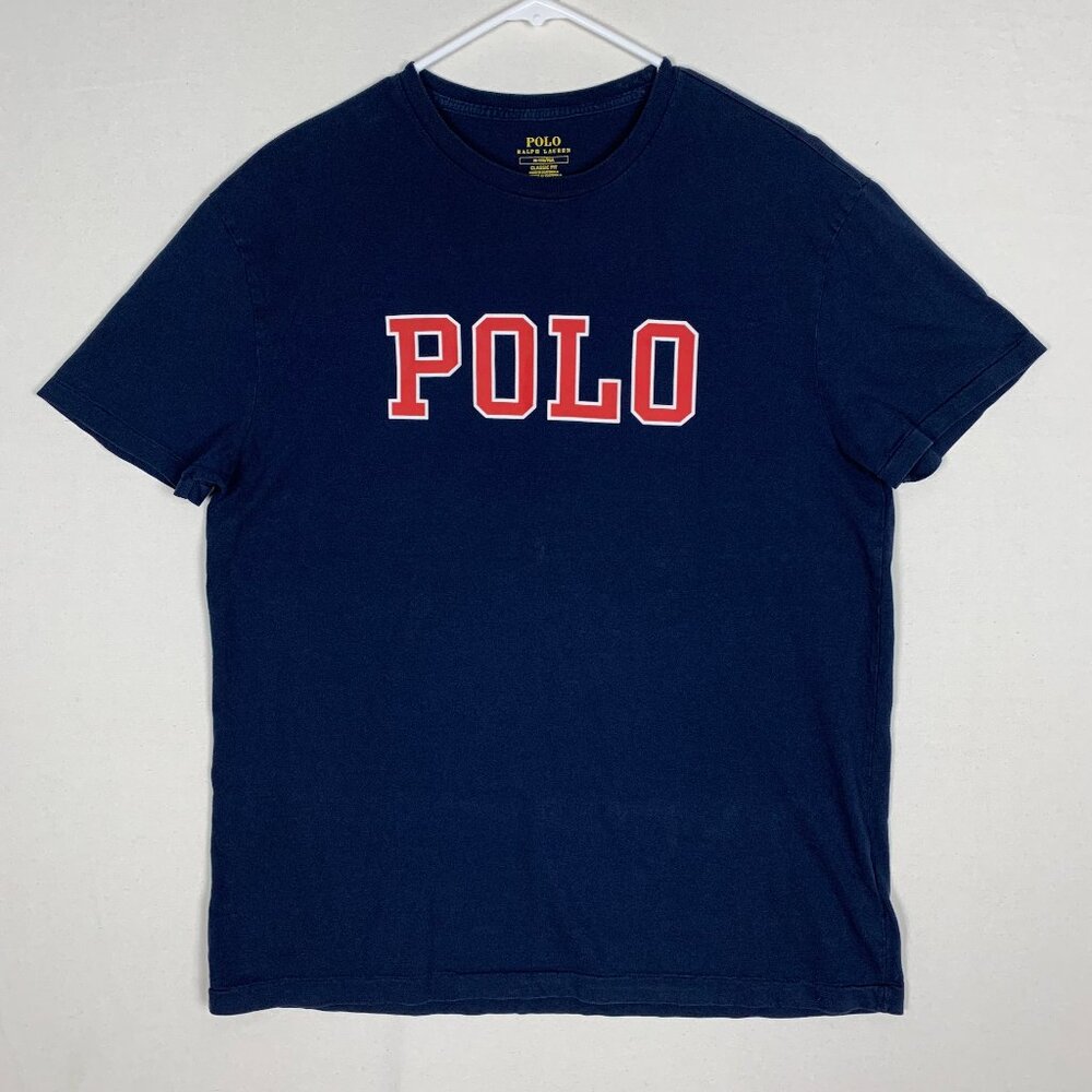 Polo Ralph Lauren Men's Classic Fit Navy Blue Tee Medium